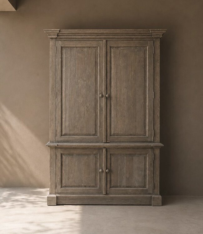 Luksa Home Collection Kabinetkast Owen | Antique Grey | H230xB140xD55 cm