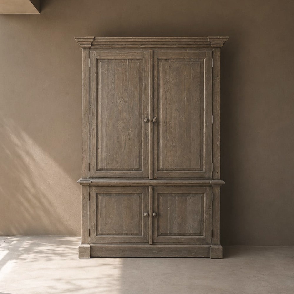 Luksa Home Collection Kabinetkast Owen | Antique Grey | H230xB140xD55 cm
