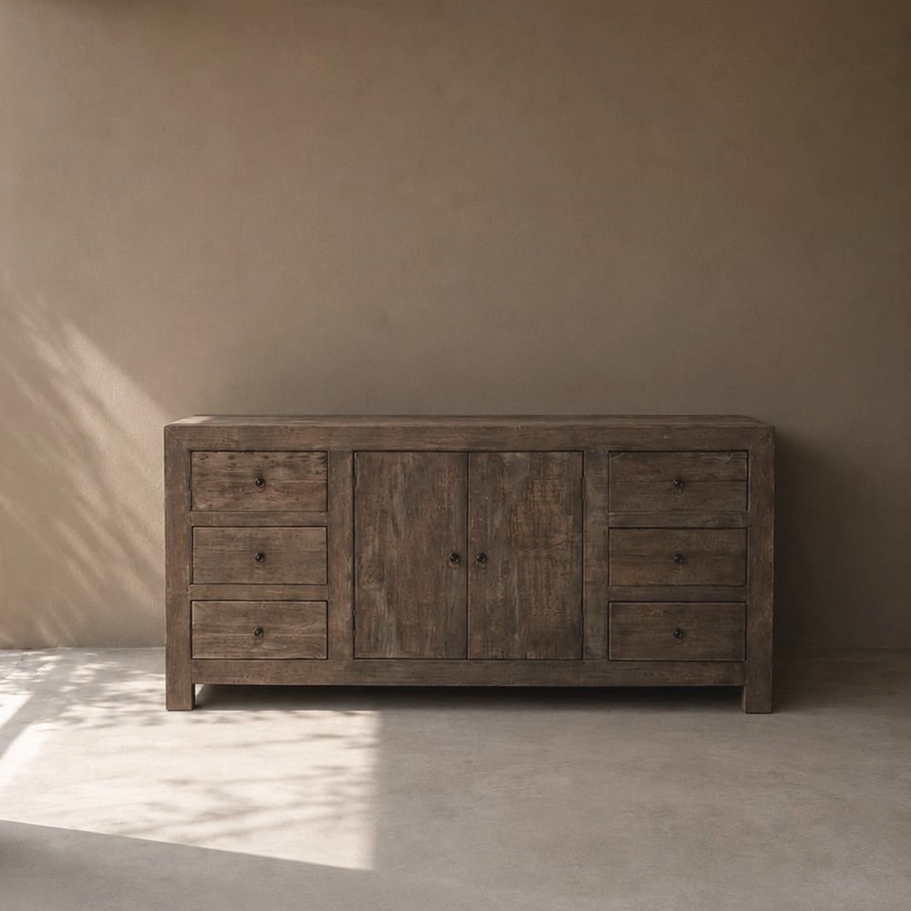 Luksa Home Collection Dressoir Hunter | Antique Grey | H90xB180xD50 cm