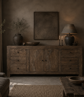 Luksa Home Collection Dressoir Hunter | Antique Grey | H90xB180xD50 cm