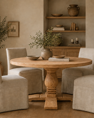 Luksa Home Collection Ronde Eettafel Shao | Naturel | H78 x D140 cm