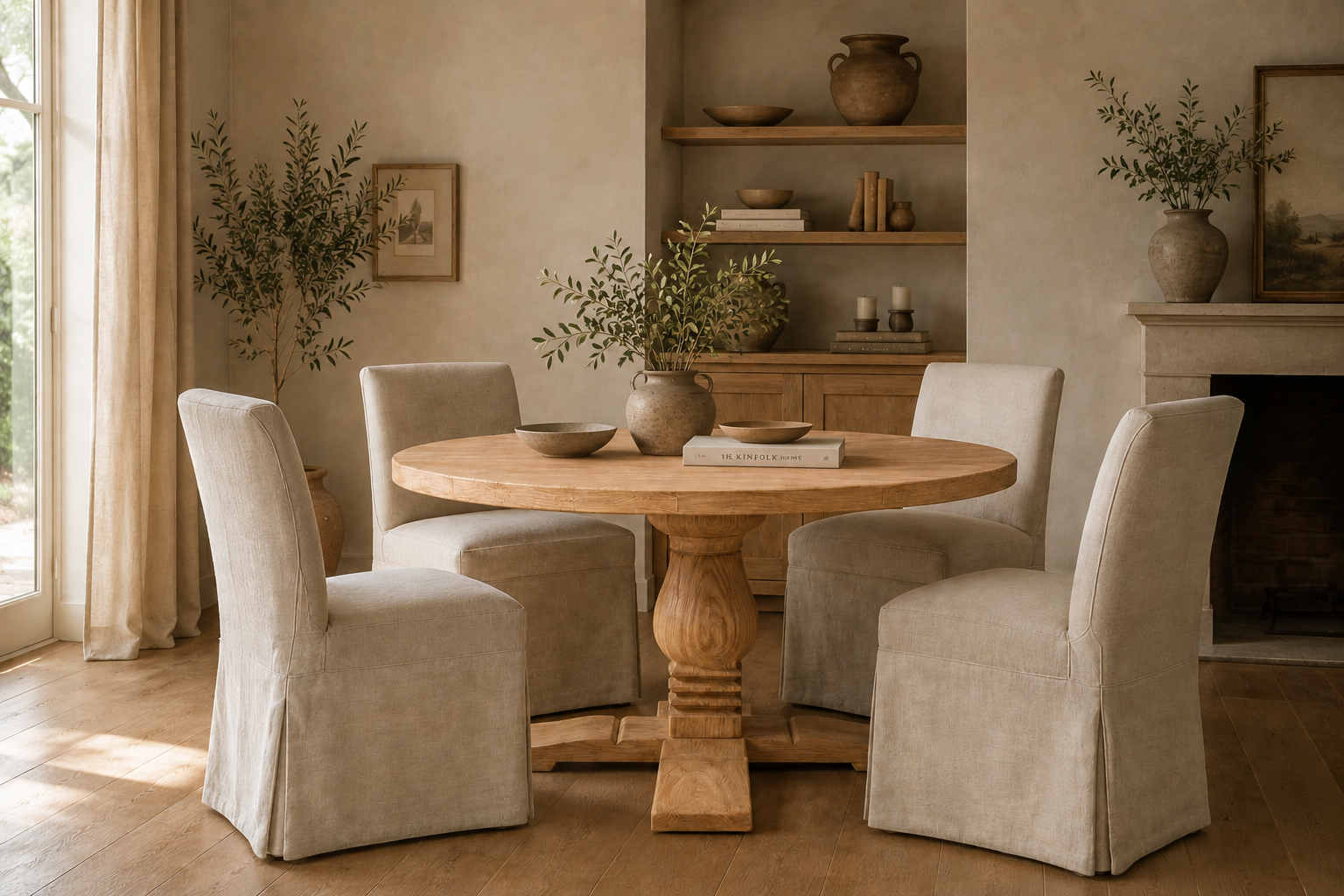 Luksa Home Collection Ronde Eettafel Shao | Naturel | H78 x D140 cm