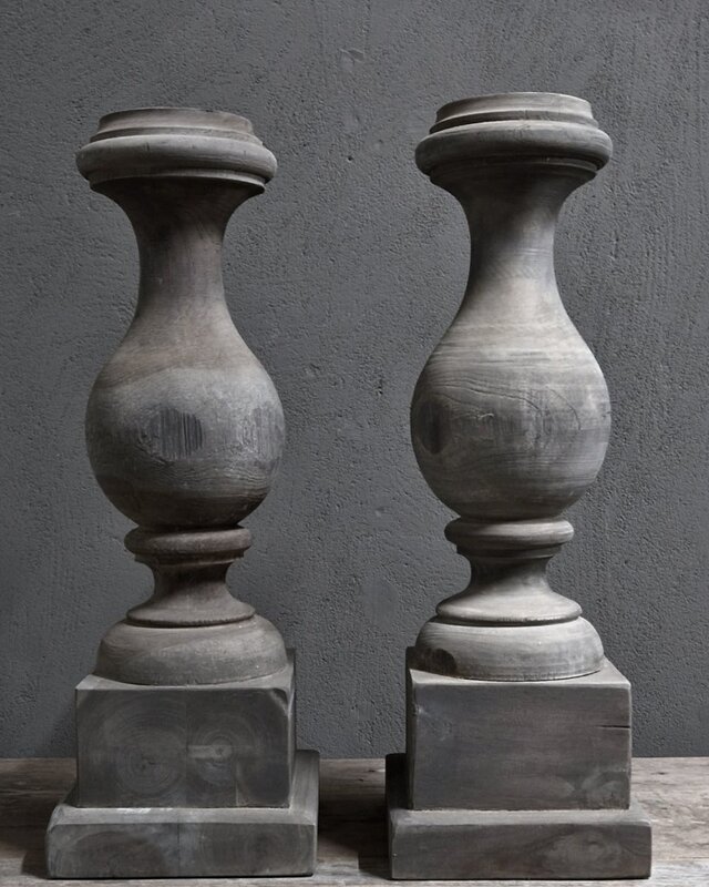 Luksa Home Collection Baluster Lux | Antique Grey | H71xB24 cm