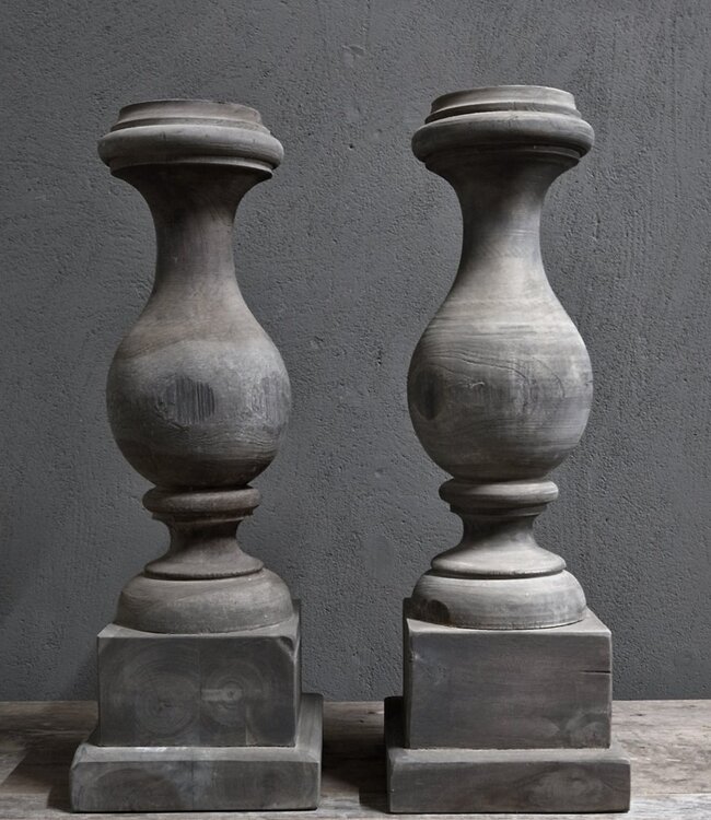 Luksa Home Collection Baluster Lux | Antique Grey | H71xB24 cm