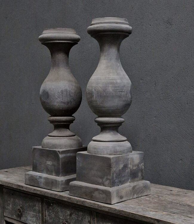 Luksa Home Collection Baluster Lux | Antique Grey | H71xB24 cm