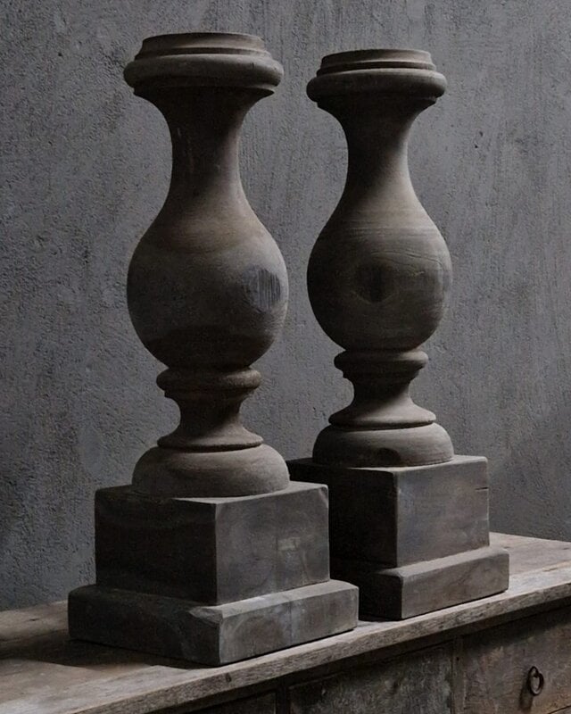 Luksa Home Collection Baluster Lux | Antique Grey | H71xB24 cm