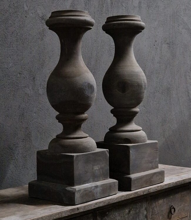 Luksa Home Collection Baluster Lux | Antique Grey | H71xB24 cm