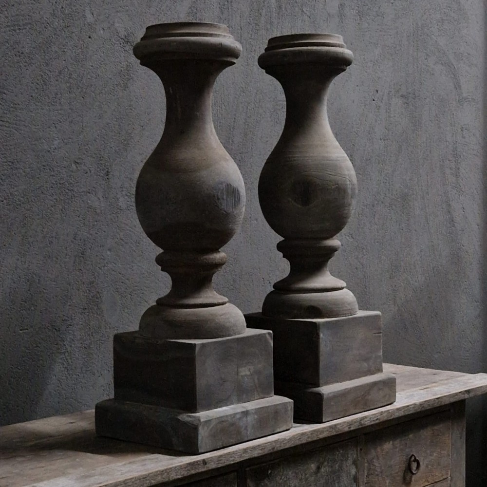 Luksa Home Collection Baluster Lux | Antique Grey | H71xB24 cm