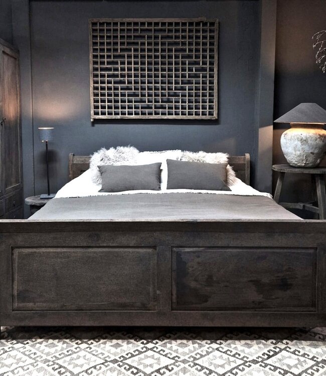 Luksa Home Collection Bed Lester | Antique Grey | 3 Maten Verkrijgbaar!