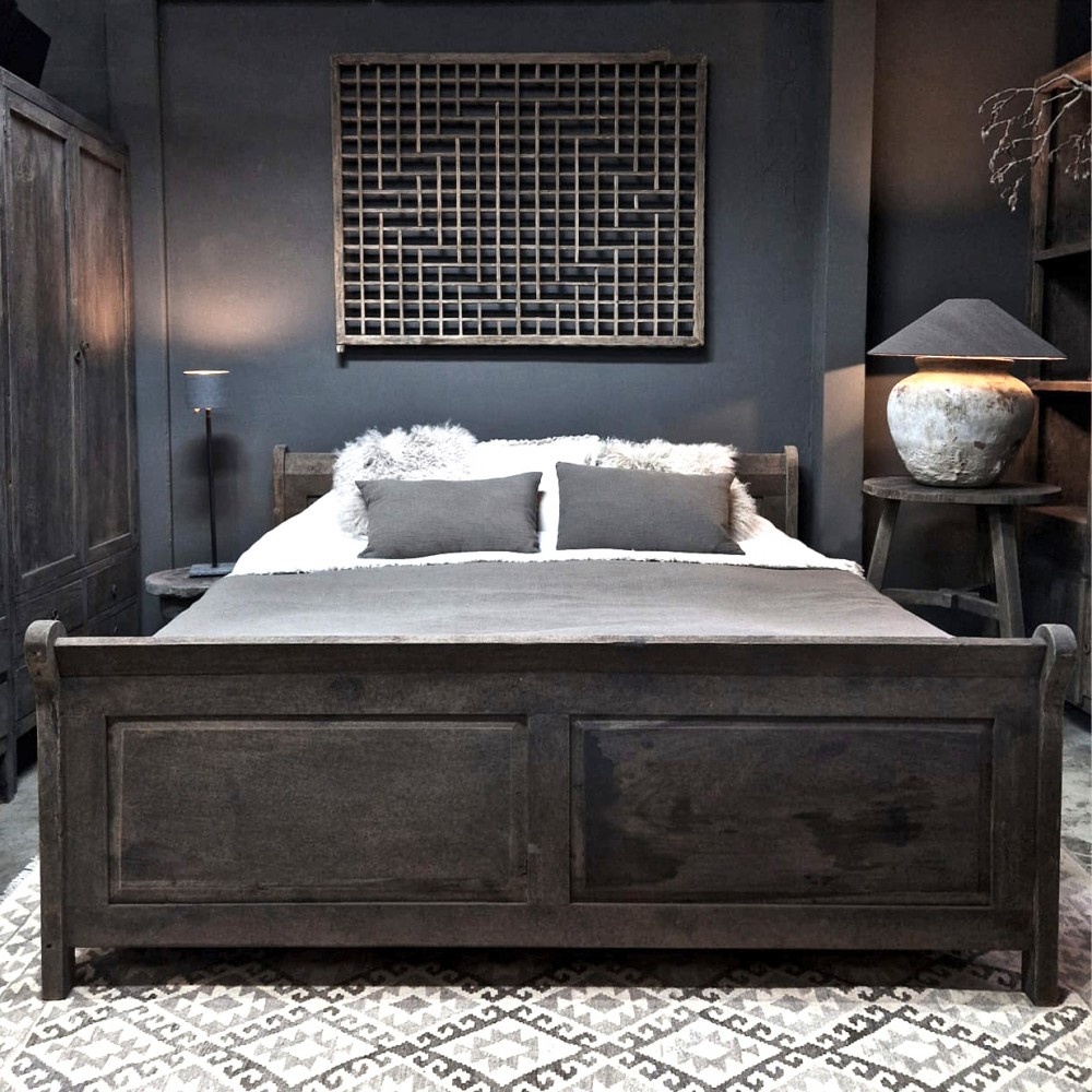 Luksa Home Collection Bed Lester | Antique Grey | 3 Maten Verkrijgbaar!