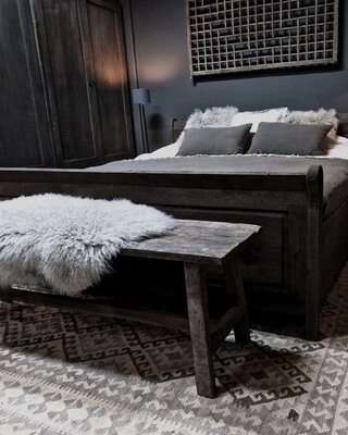 Luksa Home Collection Bed Lester | Antique Grey | 3 Maten Verkrijgbaar!
