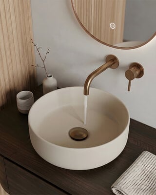 Wiesbaden Waskom Colosso Rond | Keramiek | Beige | 36x12 cm