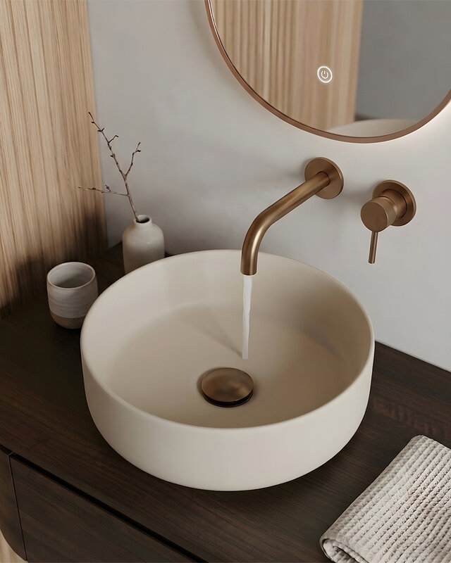 Wiesbaden Waskom Colosso Rond | Keramiek | Beige | 36x12 cm