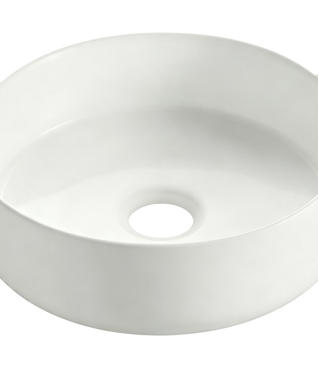 Wiesbaden Waskom Colosso Rond | Keramiek | Mat Wit | 36x12 cm