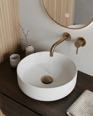 Wiesbaden Waskom Colosso Rond | Keramiek | Mat Wit | 36x12 cm