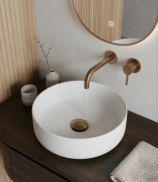 Wiesbaden Waskom Colosso Rond | Keramiek | Mat Wit | 36x12 cm