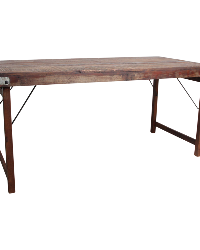 Raw Materials Amsterdam Eettafel | Opklapbaar | Bruin | H76 x B165 x D75 cm