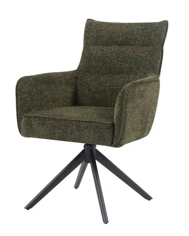 Reefs Interior Eetkamerstoel Paul | Groen | H91xB61xD65 cm