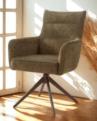 Reefs Interior Eetkamerstoel Paul | Groen | H91xB61xD65 cm