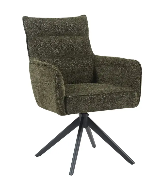 Reefs Interior Eetkamerstoel Paul | Groen | H91xB61xD65 cm
