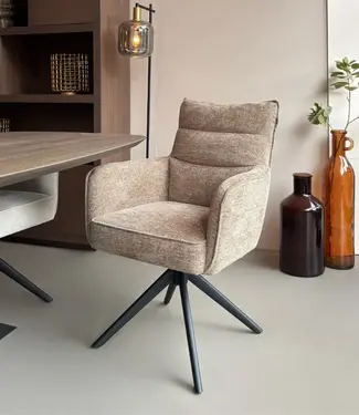 Reefs Interior Eetkamerstoel Paul | Taupe | H91xB61xD65 cm