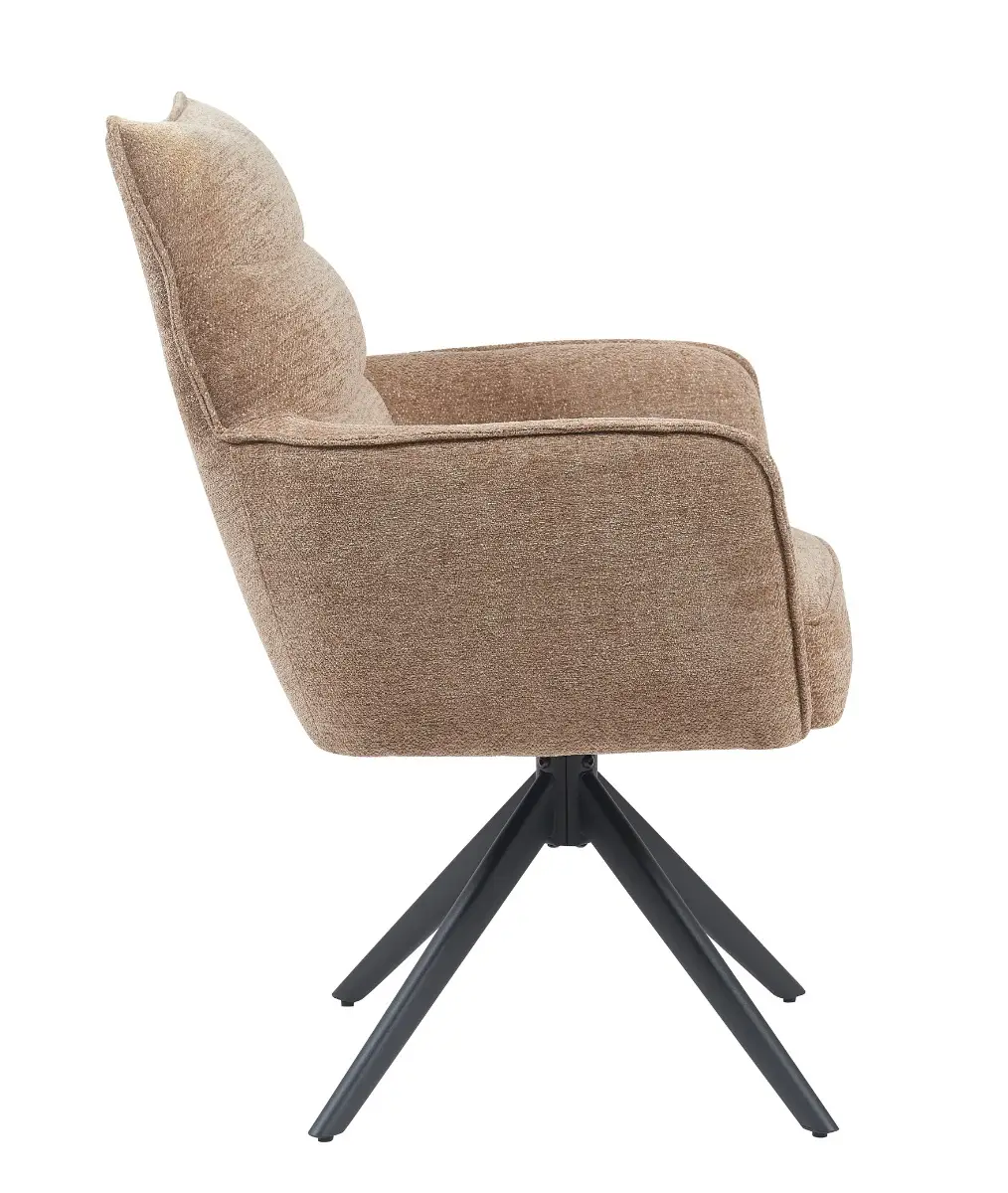 Reefs Interior Eetkamerstoel Paul | Taupe | H91xB61xD65 cm