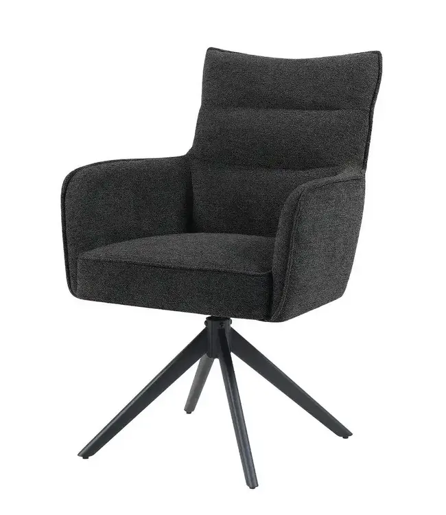 Reefs Interior Eetkamerstoel Paul | Antraciet | H91xB61xD65 cm