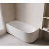 Rivi hoekbad links 170 x 80 cm acryl mat wit met waste mat wit