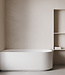 Wiesbaden Rivi hoekbad links 170 x 80 cm acryl mat wit met waste mat wit
