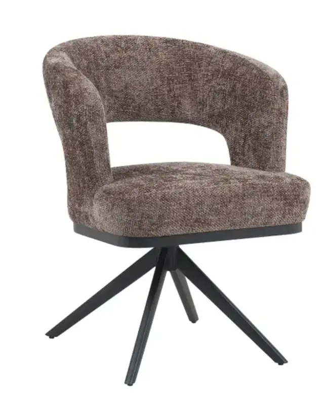Reefs Interior Eetkamerstoel Vera | Bruin | H83xB63xD65 cm