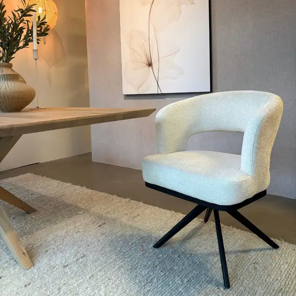 Reefs Interior Eetkamerstoel Vera | Beige | H83xB63xD65 cm