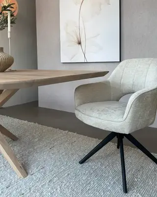Reefs Interior Eetkamerstoel Sofie | Naturel | H86xB60xD65 cm