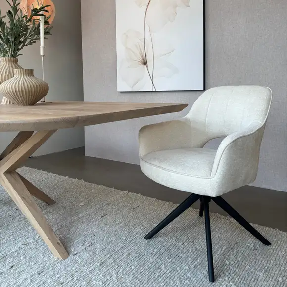Reefs Interior Eetkamerstoel Sofie | Beige | H86xB60xD65 cm