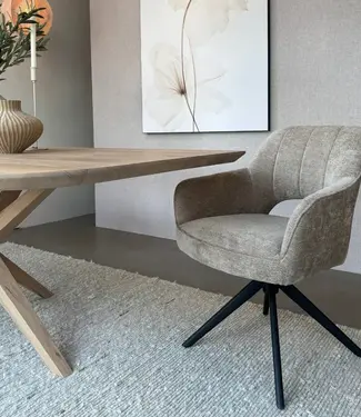 Reefs Interior Eetkamerstoel Sofie | Taupe | H86xB60xD65 cm