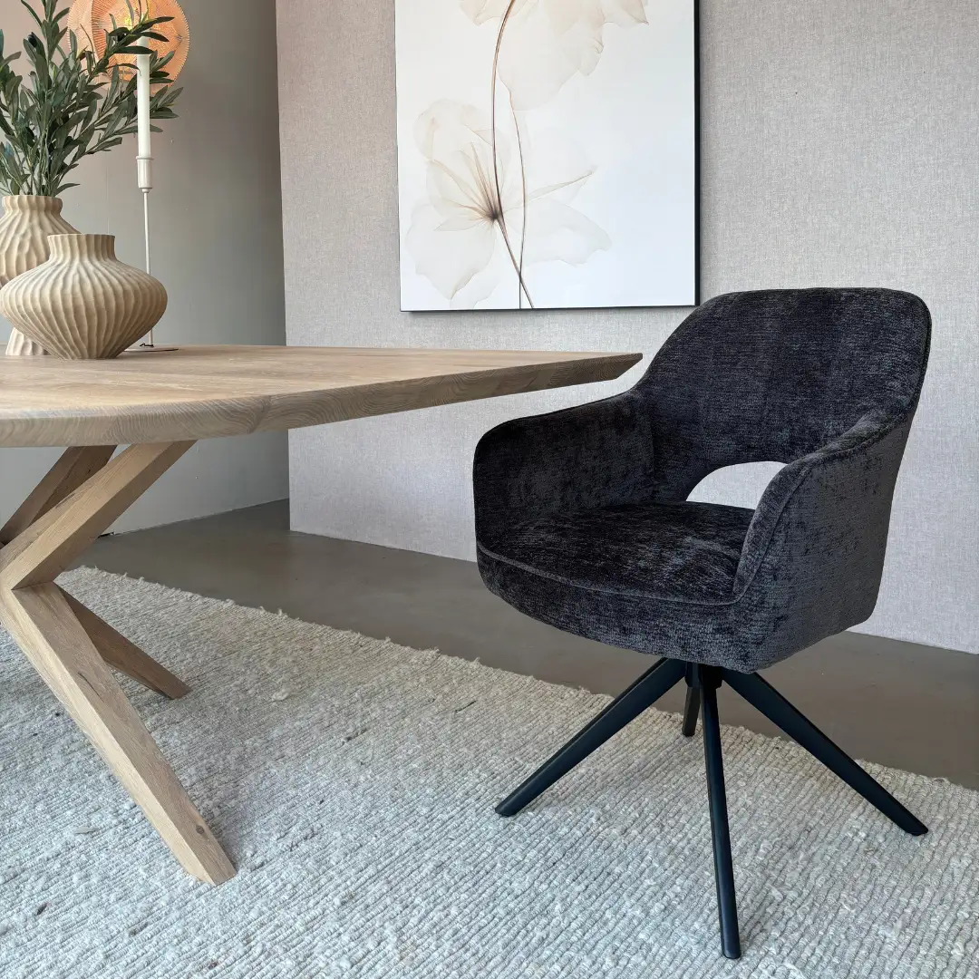 Reefs Interior Eetkamerstoel Sofie | Grijs | H86xB60xD65 cm