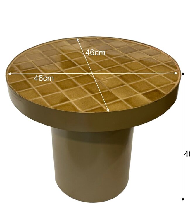 Livingfurn Brix Tylo Salontafel | Keramiek | H40 x D46 cm