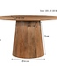 Livingfurn Salvator Eetkamertafel Rond | Mangohout | H76xD130 cm