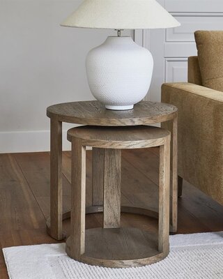 Rivièra Maison Astoria Bijzettafel | Set Van 2 | Eikenhout