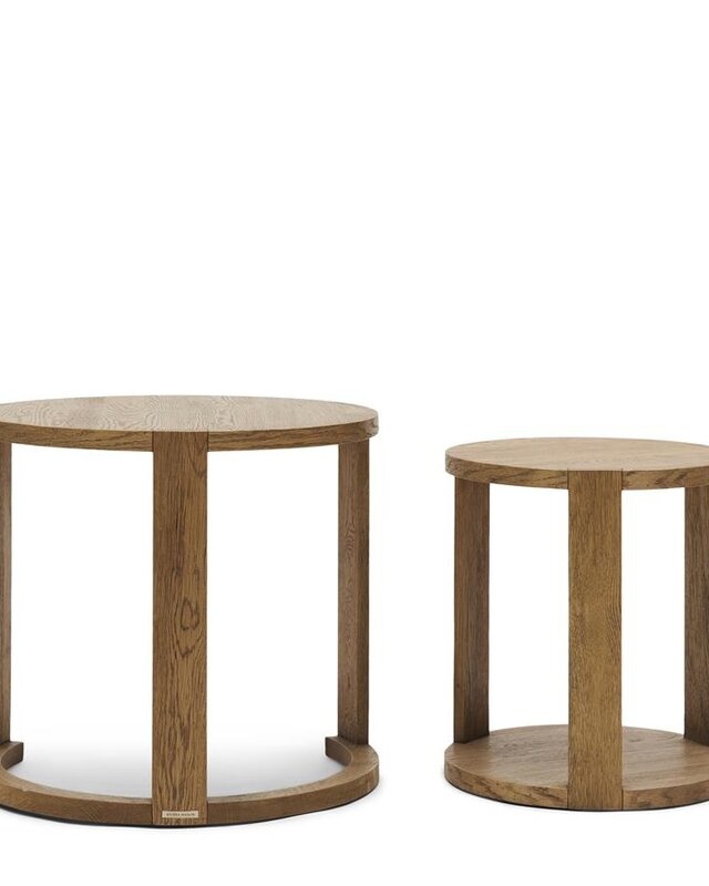 Rivièra Maison Astoria Bijzettafel | Set Van 2 | Eikenhout