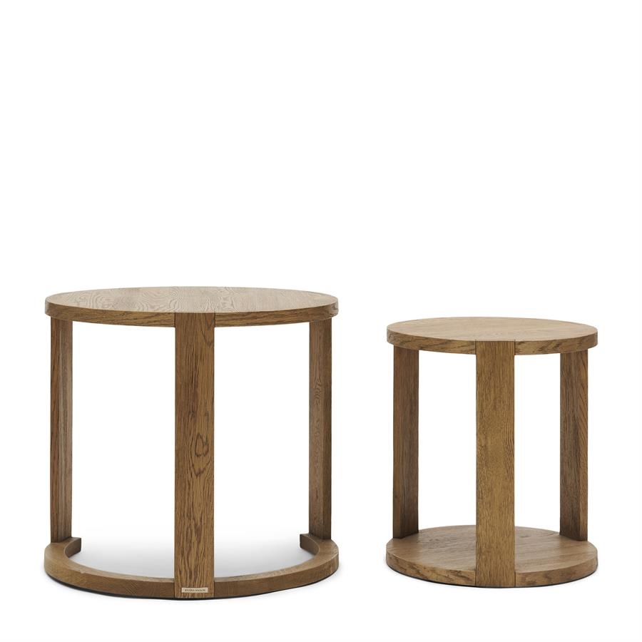 Rivièra Maison Astoria Bijzettafel | Set Van 2 | Eikenhout