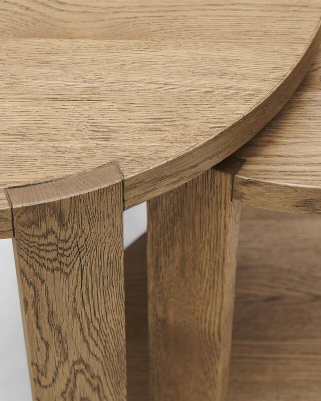 Rivièra Maison Astoria Bijzettafel | Set Van 2 | Eikenhout