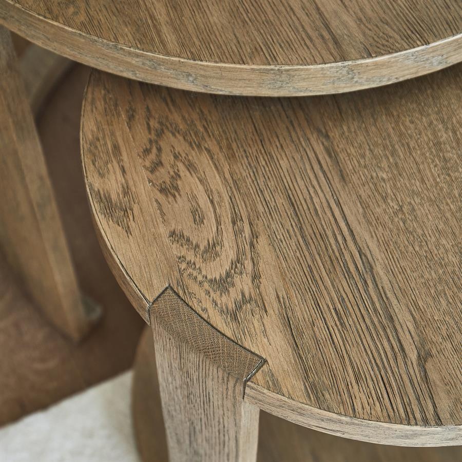 Rivièra Maison Astoria Bijzettafel | Set Van 2 | Eikenhout