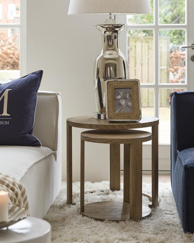 Rivièra Maison Astoria Bijzettafel | Set Van 2 | Eikenhout