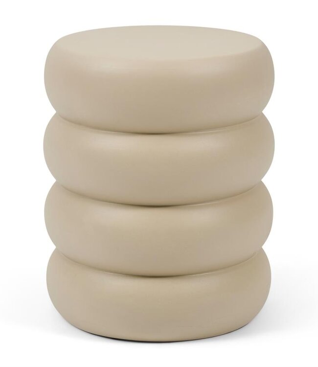 Rivièra Maison Rose Tower Bijzettafel | Warm Beige | H44xD43 cm
