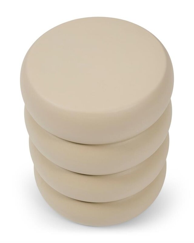 Rivièra Maison Rose Tower Bijzettafel | Warm Beige | H44xD43 cm