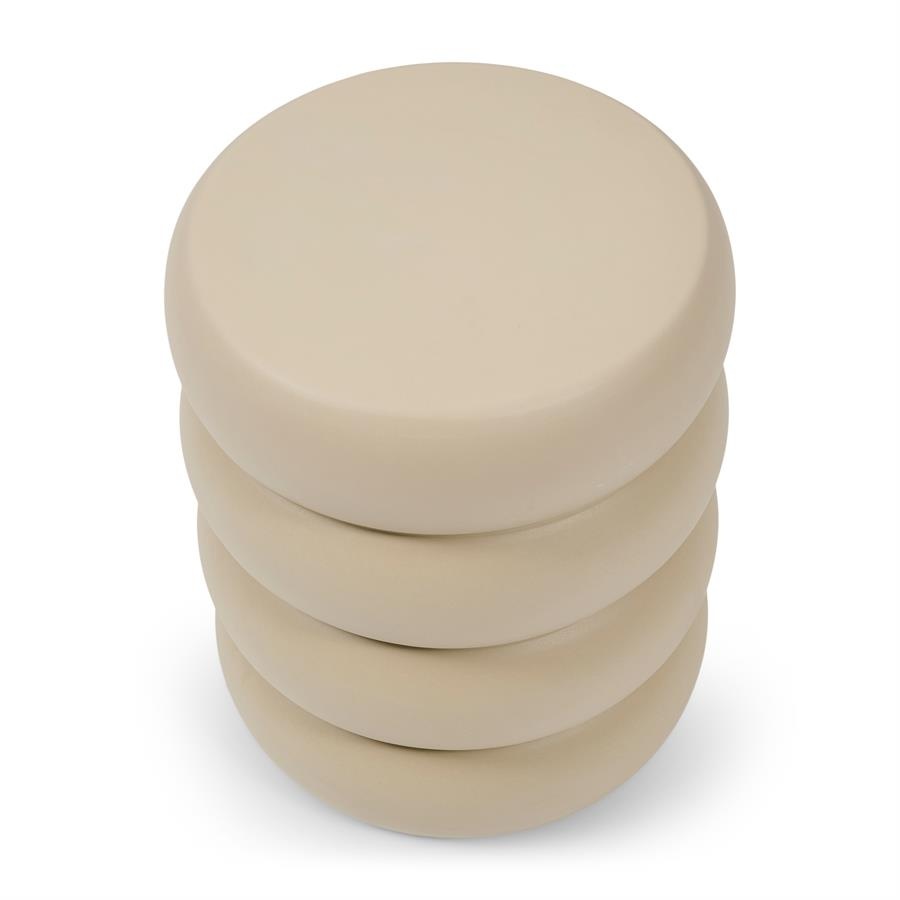 Rivièra Maison Rose Tower Bijzettafel | Warm Beige | H44xD43 cm