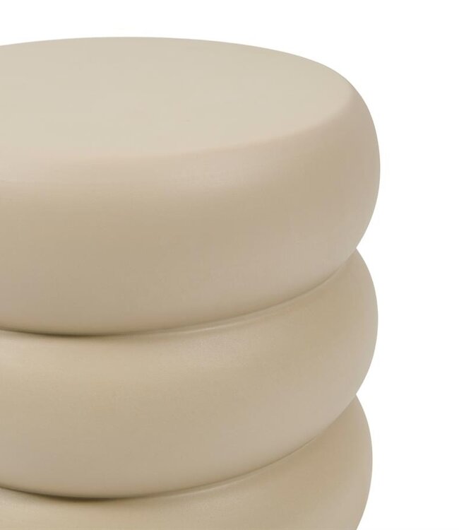 Rivièra Maison Rose Tower Bijzettafel | Warm Beige | H44xD43 cm