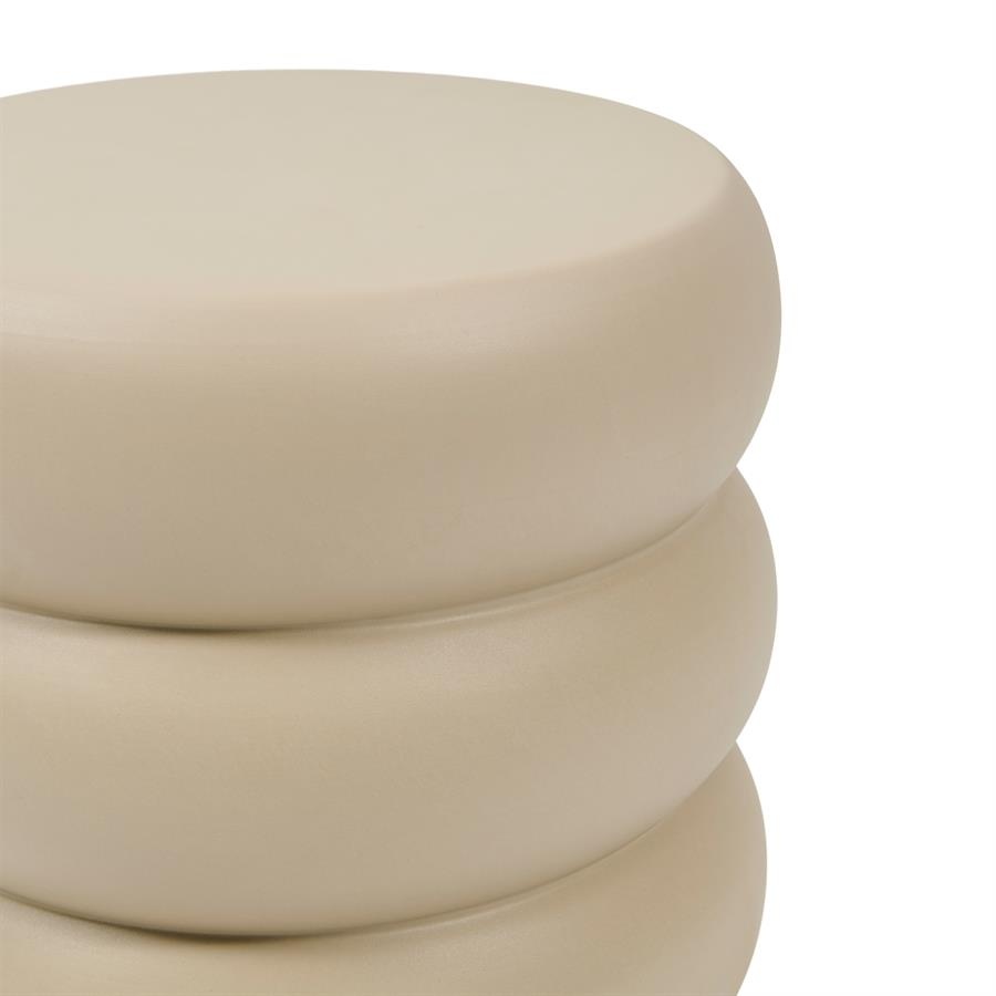 Rivièra Maison Rose Tower Bijzettafel | Warm Beige | H44xD43 cm