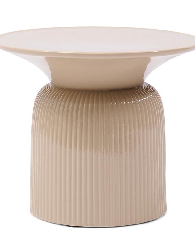 Rivièra Maison Cascais Bijzettafel | Sand | Keramiek | H40 x D60 cm