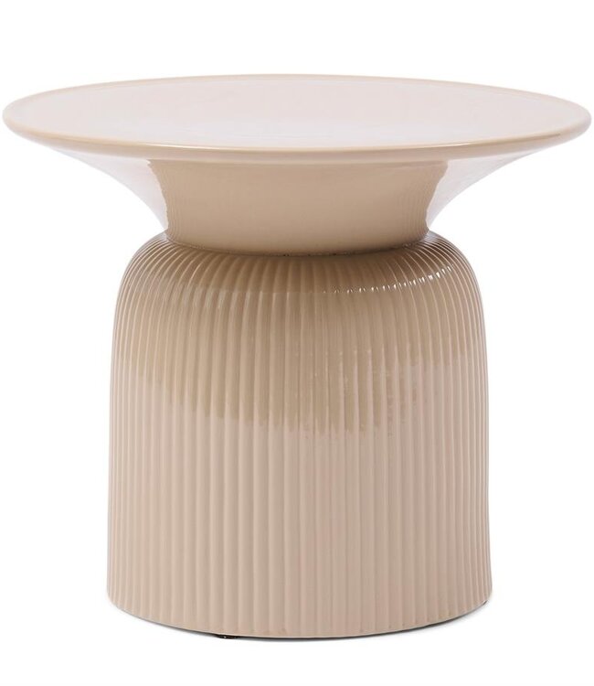 Rivièra Maison Cascais Bijzettafel | Sand | Keramiek | H40 x D60 cm
